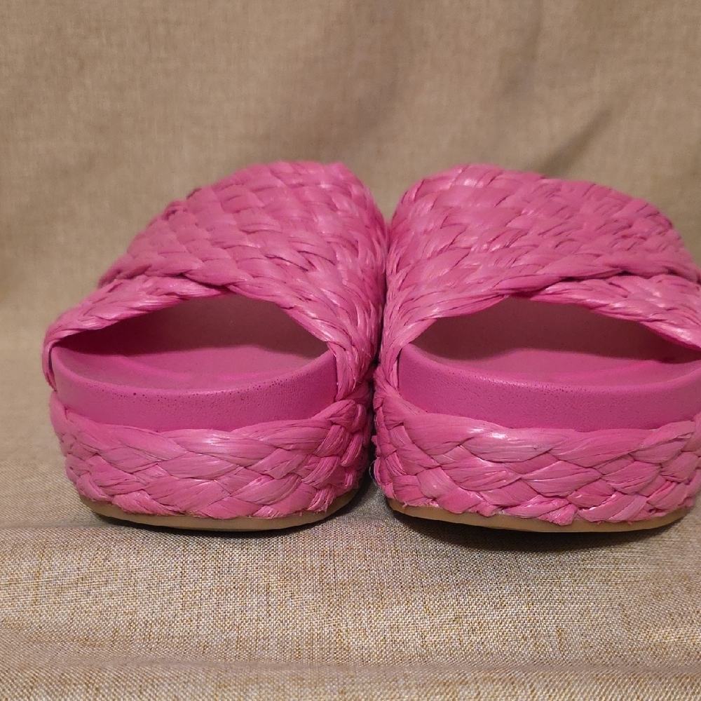 Nine West Pink Woven Platform Sandals - Picture 7 of 8